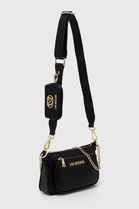 Love Moschino Poseta Culoarea Negru Dama, Imitatie De Piele