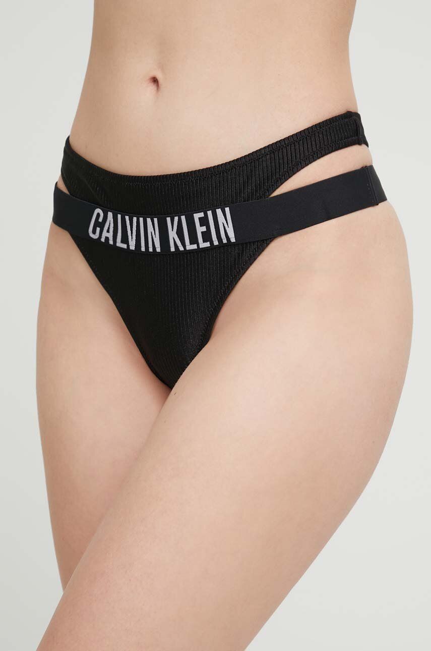 Calvin Klein Bikini Brazilieni Culoarea Negru Dama, Fund