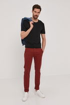 Selected Homme Tricou Culoarea Negru, Material Neted Bărbaţi, Cu Elastan