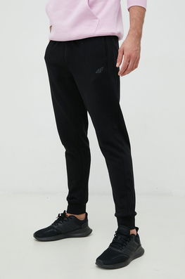 4F Pantaloni De Trening Barbati, Culoarea Negru, Neted