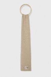 Calvin Klein Jeans Esarfa Din Bumbac Culoarea Bej, Neted