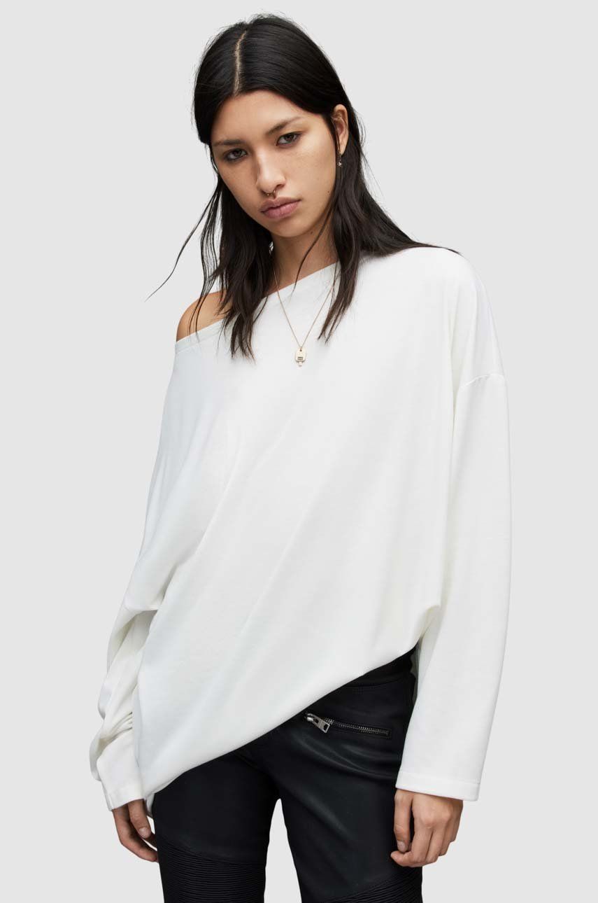 AllSaints Longsleeve Femei, Culoarea Alb