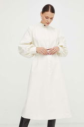 Undress Code Rochie Casablanca Culoarea Bej, Midi, Evazati