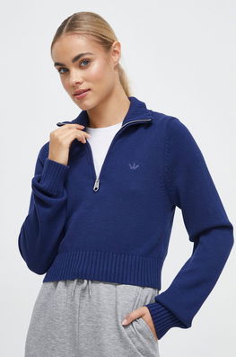 Adidas Originals Pulover De Bumbac Culoarea Albastru Marin Bleumarin