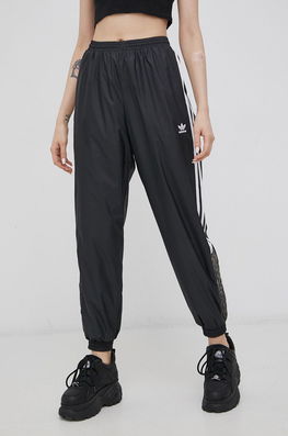 Adidas Originals Pantaloni H20430 Femei, Culoarea Negru, Cu Imprimeu
