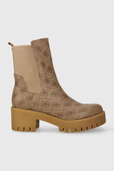 Guess Cizme WARIN Femei, Culoarea Bej, Cu Toc Drept, FL8WAN FAL10