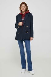 Tommy Hilfiger Sacou Culoarea Albastru Marin, Cu Doua Randuri De Nasturi, Neted Bleumarin