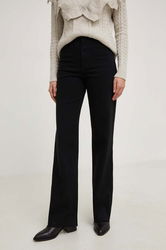 Answear Lab Jeansi PREMIUM DENIM Femei High Waist Negru