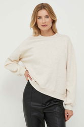 Pepe Jeans Hanorac De Bumbac CARA Femei, Culoarea Bej, Cu Imprimeu