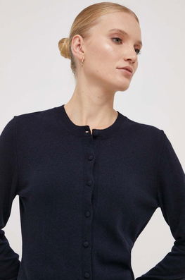 Sisley Cardigan Din Amestec De Lana Culoarea Albastru Marin, Light Bleumarin