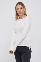 Desigual Longsleeve Femei, Culoarea Crem Bej