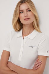 Tommy Hilfiger Tricou Polo Femei, Culoarea Alb