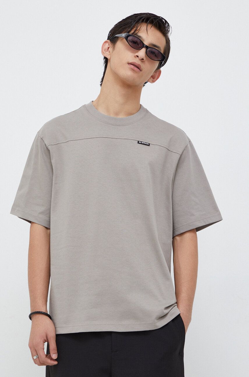 Star Raw Tricou Din Bumbac Barbati, Culoarea Gri, Neted G-Star Raw