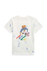 Polo Ralph Lauren Tricou De Bumbac Pentru Copii Culoarea Alb, Cu Imprimeu
