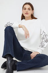 Answear Lab Bluza Femei, Culoarea Alb, Cu Imprimeu