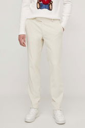 Karl Lagerfeld Pantaloni De Catifea Cord Culoarea Bej, Mulata