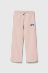 Tommy Hilfiger Pantaloni De Trening Pentru Copii Culoarea Roz, Cu Imprimeu